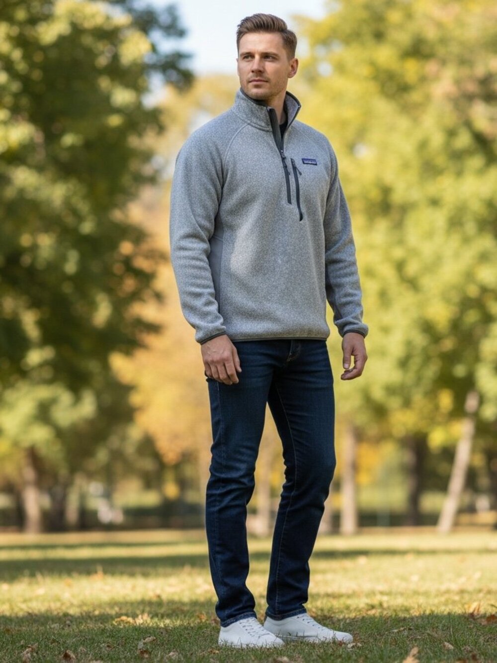 🧥 Patagonia Better Sweater 1/4 Zip Fleece Grey Men's Medium